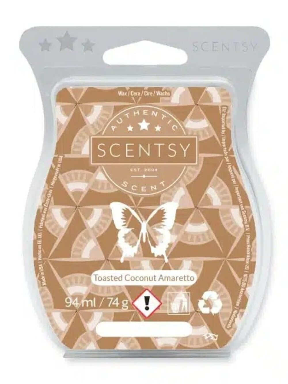 Scentsy TOASTED COCONUT AMARETTO Scented Wax Bar New